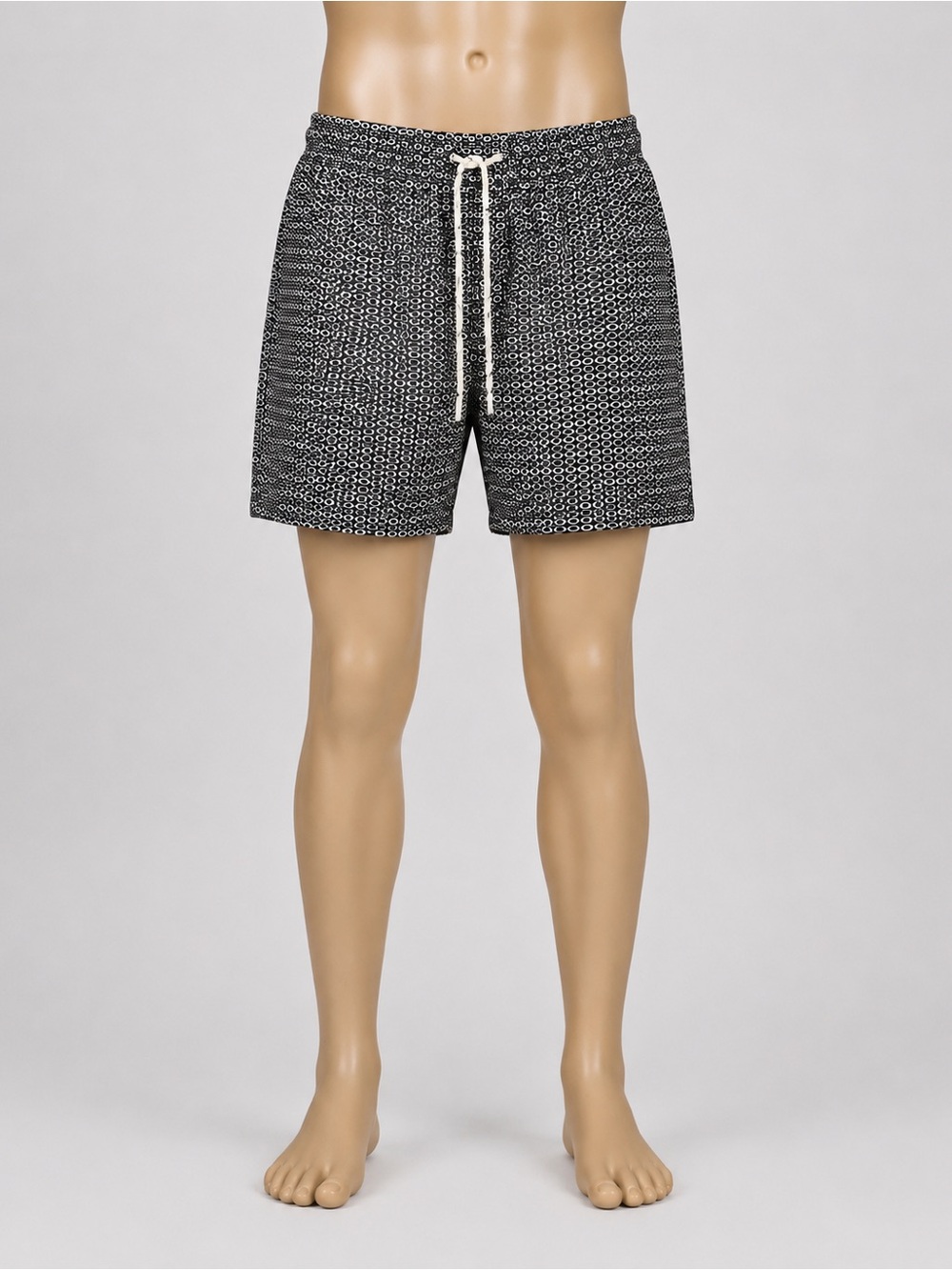 Goodfellow & Co Black Micro-Pattern Swim Trunks